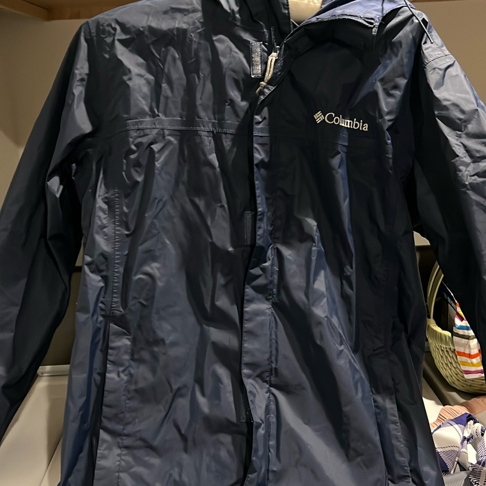 Men’s Small Columbia Navy Rain Jacket